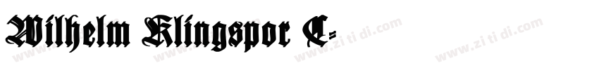 Wilhelm Klingspor C字体转换